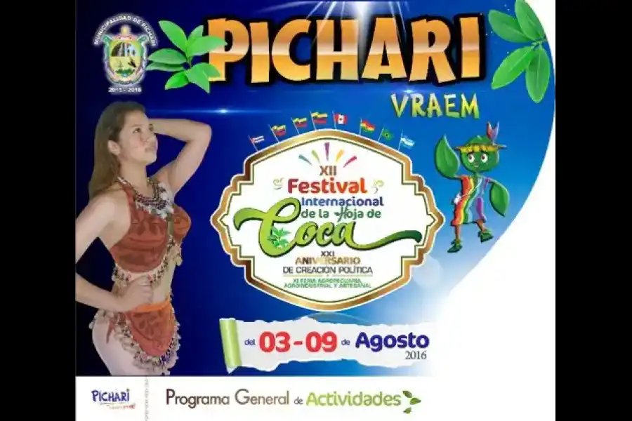 Imagen Aniversario De Creación Política De Pichari  Y   Festival Internacional De La Coca  -  Vrae - Imagen 1