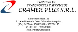 Empresa de Transportes y Servicios CRAMER PLUS S.R.L., ,BIBLIOTECAS Y MUSEOS, CERRO COLORADO, Transporte de carga